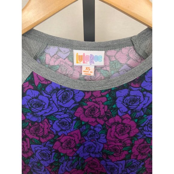 NWOT LuLaRoe Grey With Rose Randy T - Picture 2 of 4